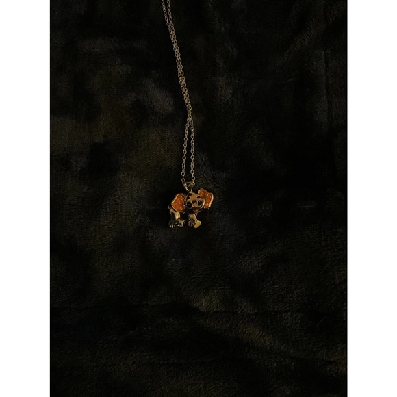 Elephant pendant necklace for kids.  0200 - Picture 2 of 3